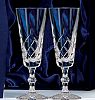 LINDISFARNE ORCO PANELLED CRYSTAL FLUTES - SET OF TWO (CR7205)
